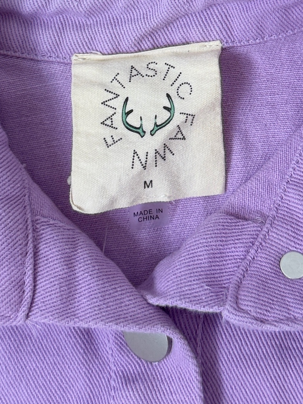 Fantastic Fawn Lavender Frayed Denim Jacket - Picture 3 of 6